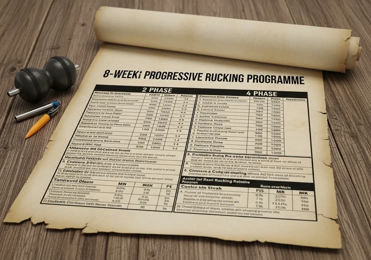rucking 8 week progressive programme four phases foundation volume load progression peak assessment