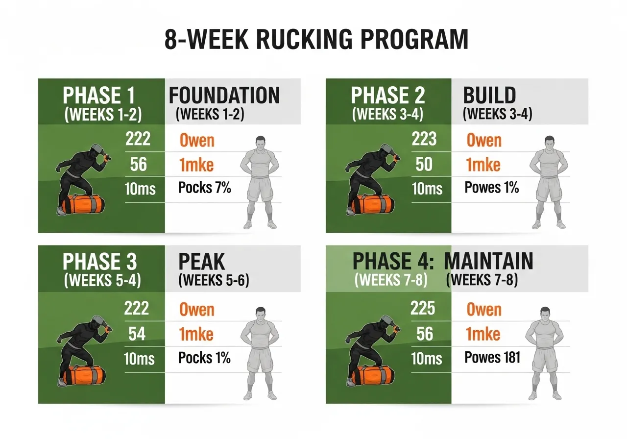 rucking 8 week progressive programme four phases load introduction duration build load progression consolidation