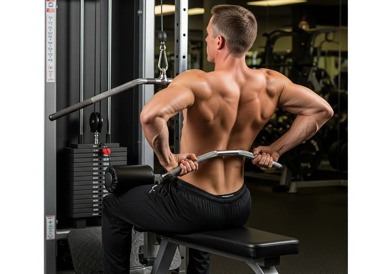 seated row pause at finish position scapular squeeze contraction