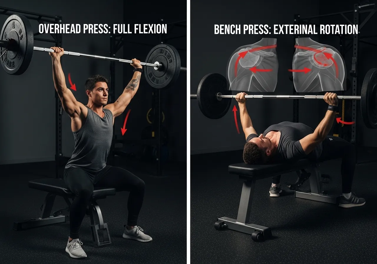 shoulder mobility overhead pressing bench press swimming sport specific