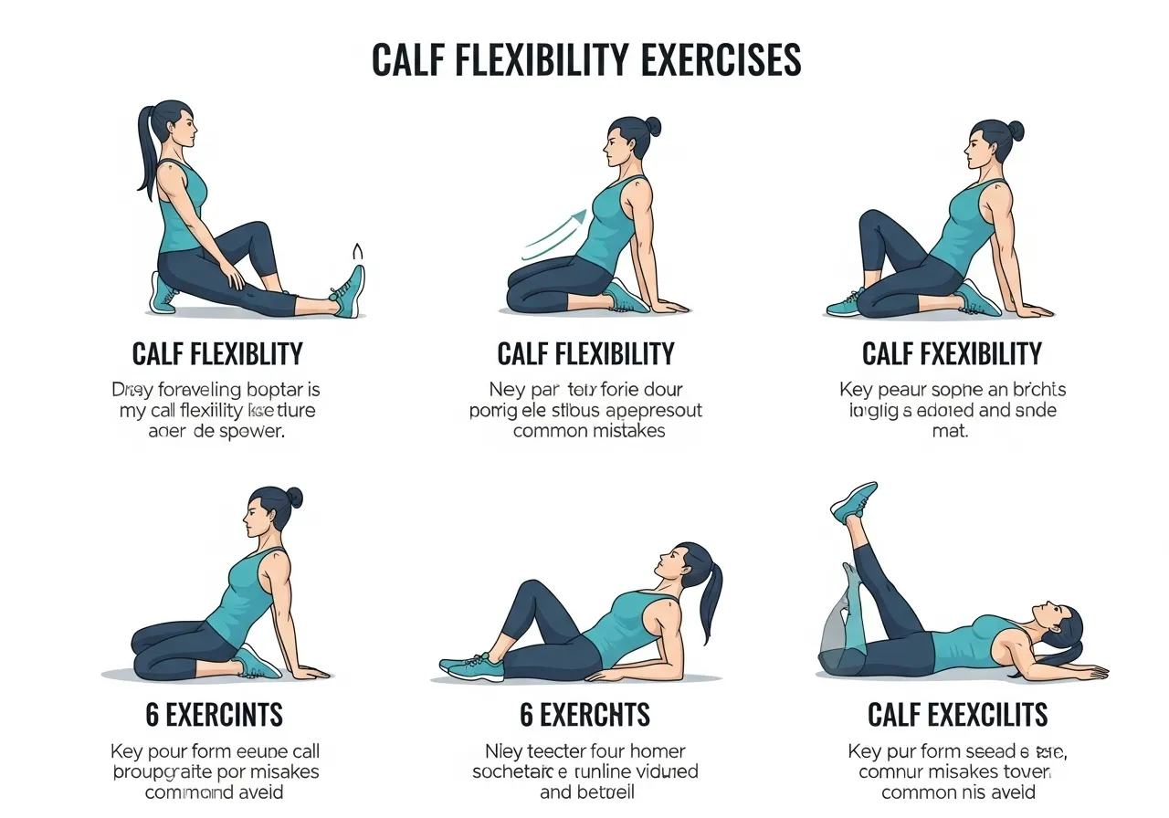 six calf achilles exercises straight leg bent knee incline board eccentric heel drop wall mobilisation foam roll