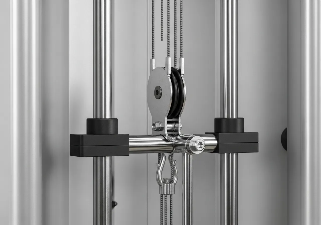Smith machine fixed bar path guide rod mechanics