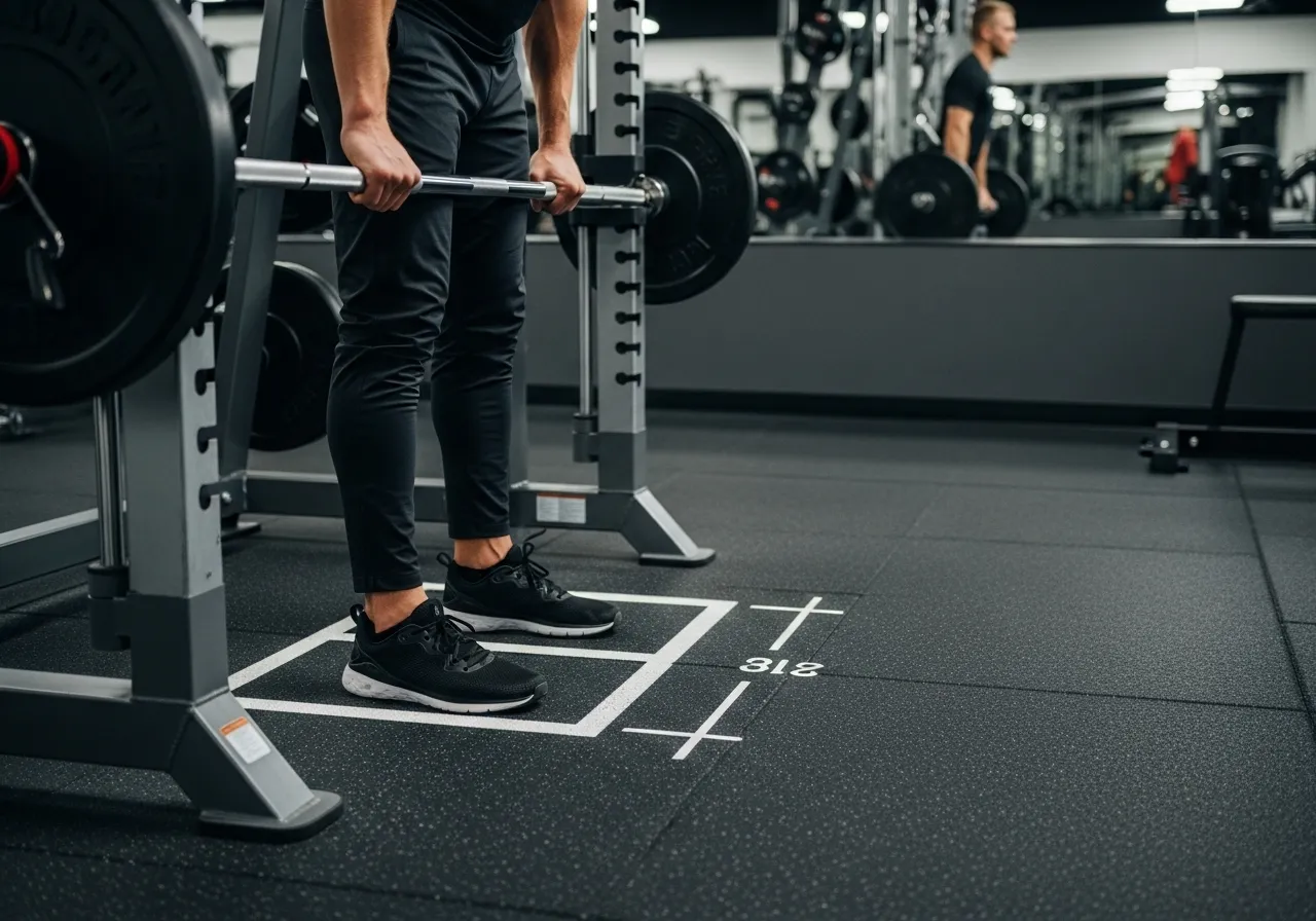 Smith machine squat foot position forward placement technique