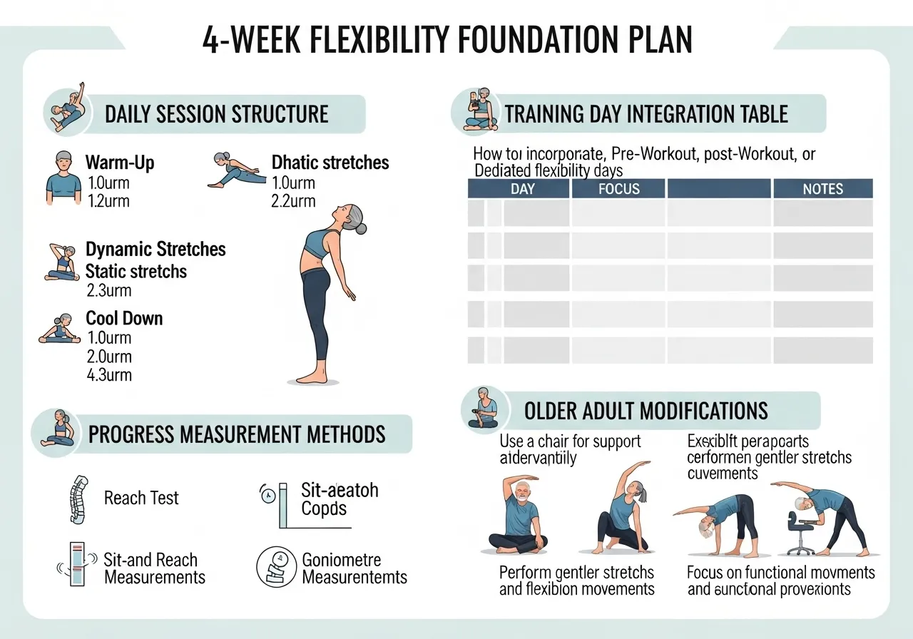 stretching programming 4 week plan flexibility training schedule older adults