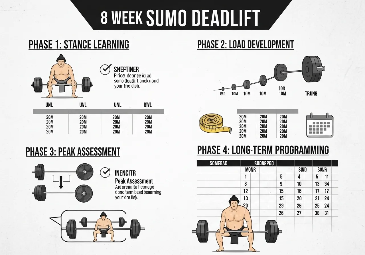 sumo deadlift 8 week programme phases stance learning load development peak assessment long-term programming