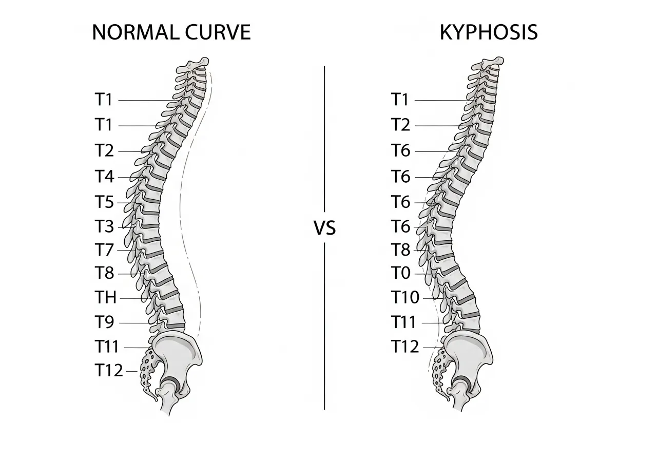 thoracic spine anatomy kyphosis upper back posture