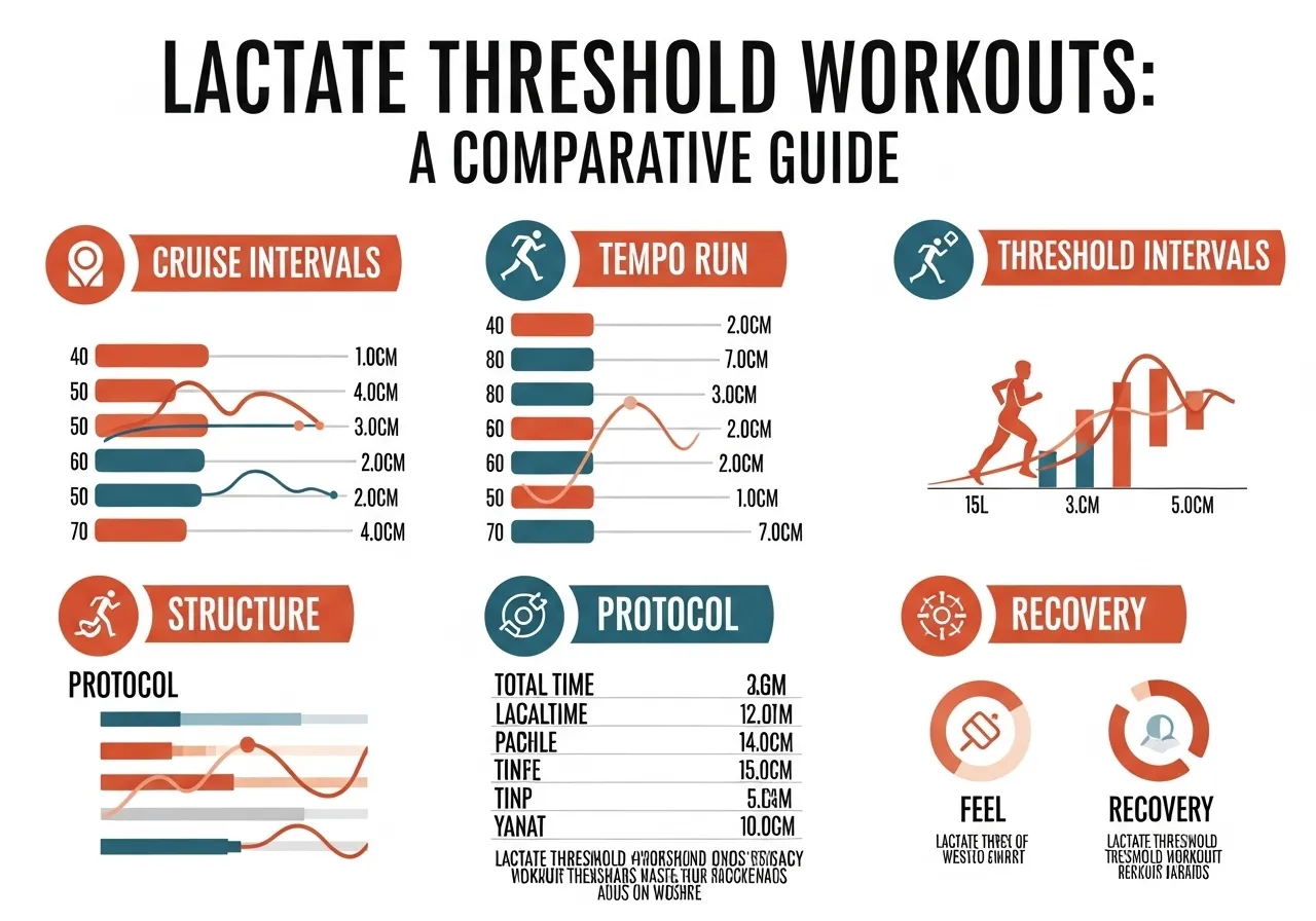 three threshold training session types cruise intervals tempo run threshold intervals protocol structure