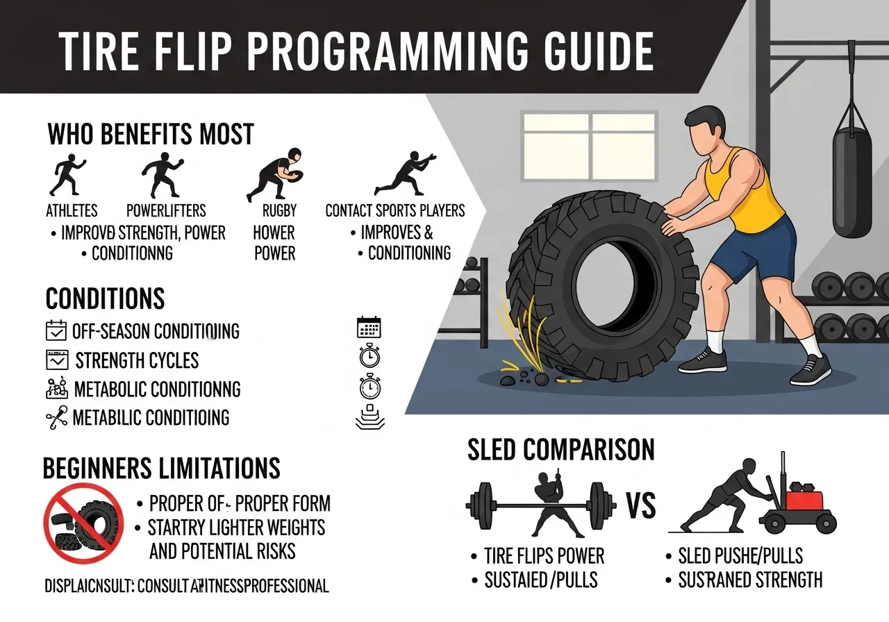tire flip who benefits most populations athlete beginner limitations sled training comparison programming