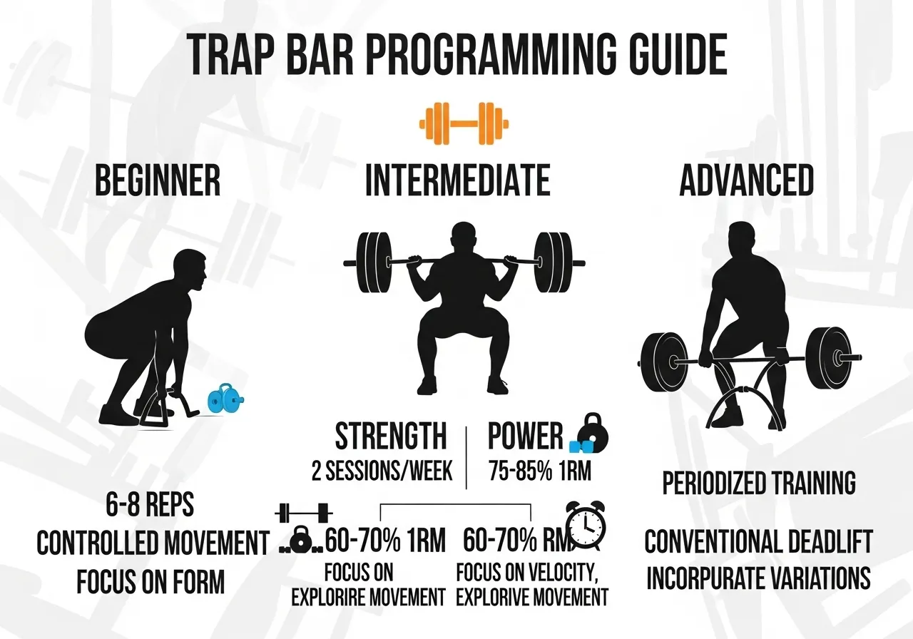 trap bar programming beginner intermediate advanced loading relative to conventional two session structure periodisation