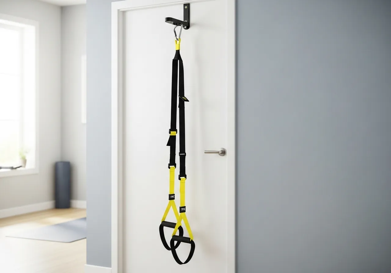 TRX suspension trainer setup anchor door home gym