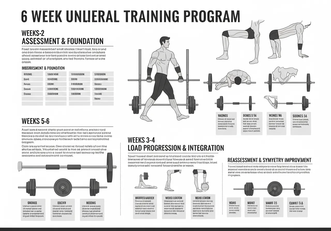 unilateral training 6 week asymmetry correction programme three phases assessment load progression integration