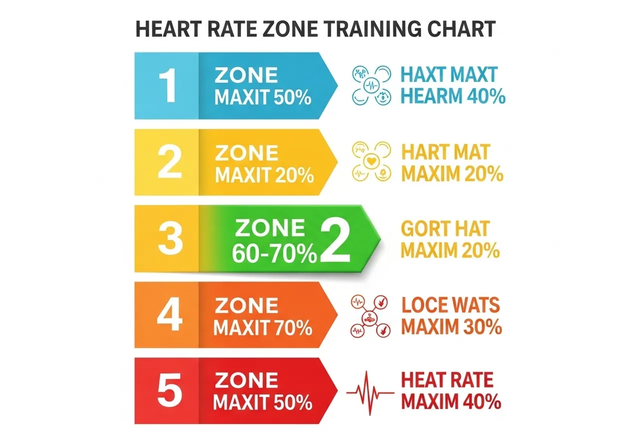Zone 2 heart rate training zones chart infographic